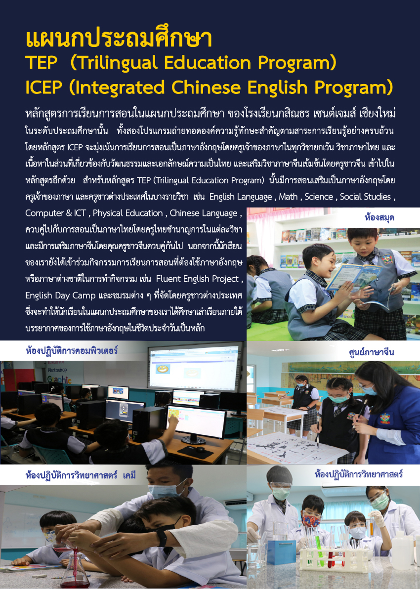 ภาพรวมหลักสูตรระดับประถมศึกษา TEP และ ICEP ภาษาไทย