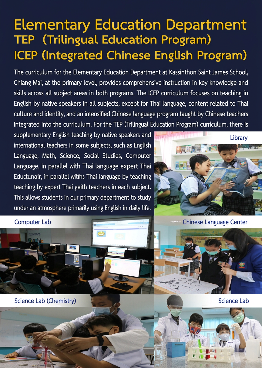Primary education TEP and ICEP curriculum overview in English